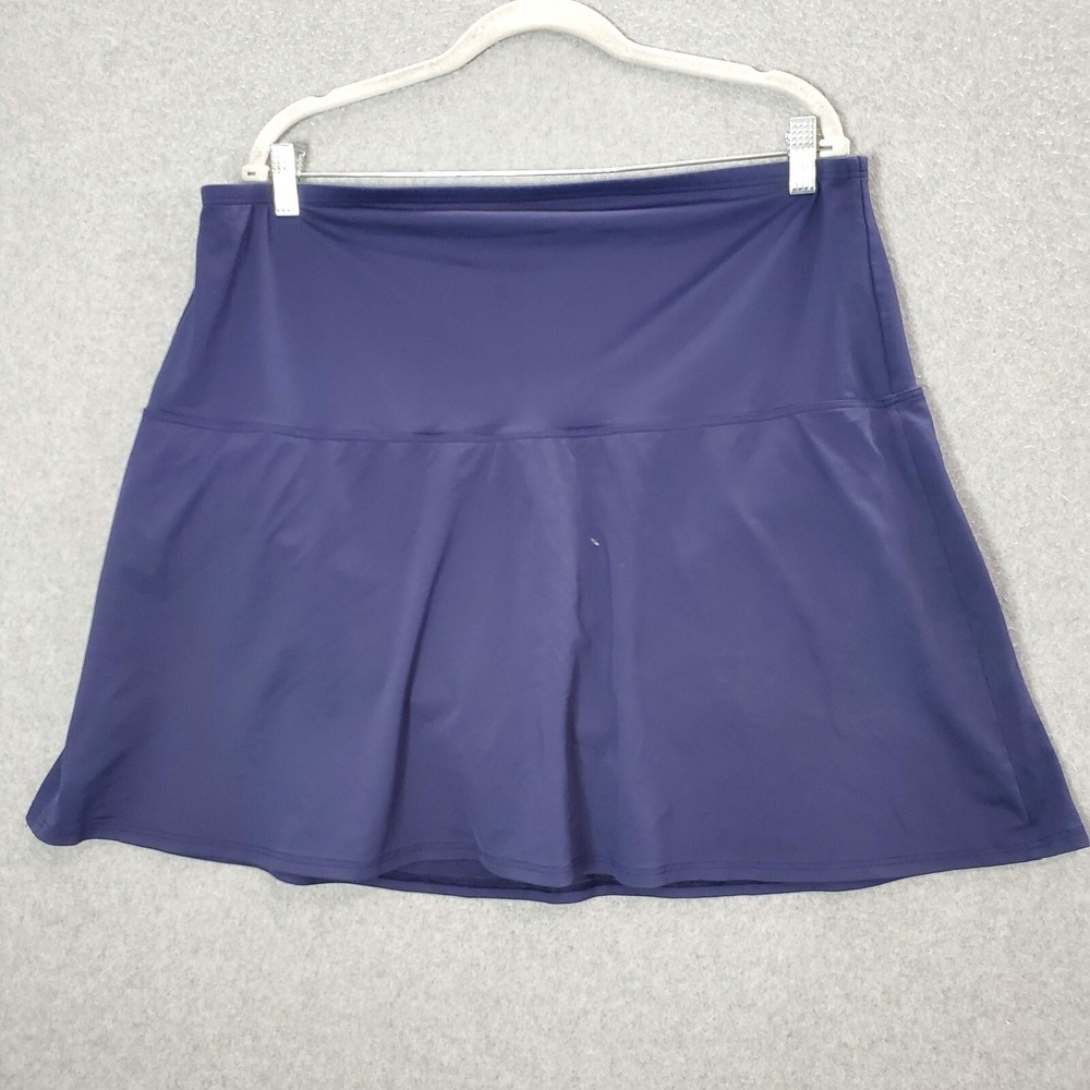 Lands End Women Skirt 22w Blue Skort Golf Tennis Casual READ